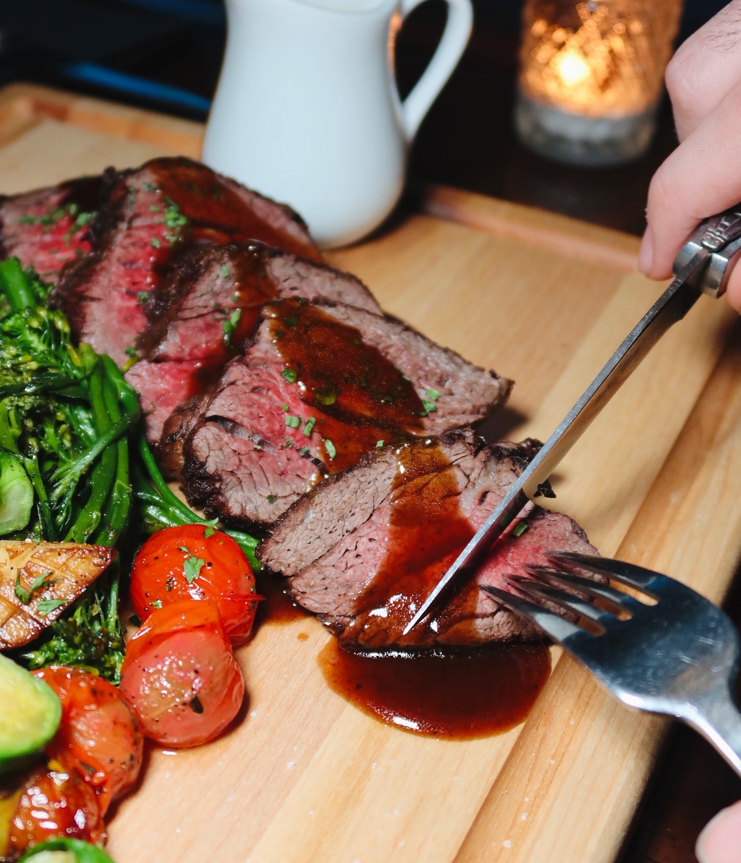 Pastry dessert with berry compote and cream at Somewhere Dine Bar