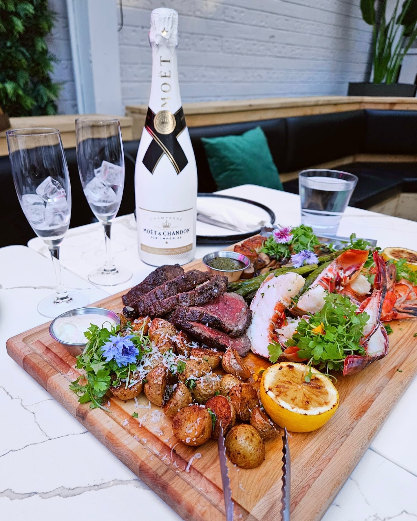 Outdoor patio seating at Somewhere Dine Bar on Murray Street